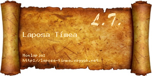 Laposa Tímea névjegykártya
